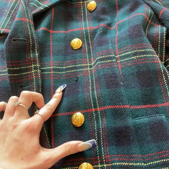 (SOLD) Long Ralph Lauren Wool Plaid Coat - Picture 3 of 13